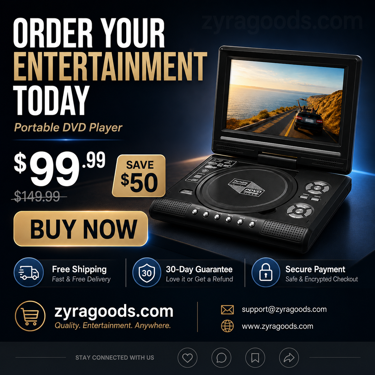 🔥2026 New Upgrade & Hot Sale🔥 7.8" HD Portable DVD/EVD Player📺