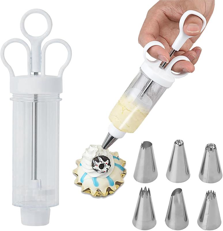 š§ LIMITEDāTIME 50% OFF! ā” Stainless Steel Cake Decorating Gun Kit ā MultiāNozzle, OneāHanded, FoodāSafe āØ