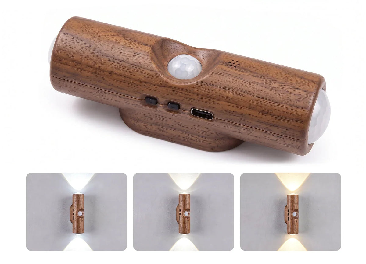 Smart LED Motion Sensor Night Light, Dimmable RGB Color Changing Wall Lamp, USB Rechargeable Gradient Magnetic Stick-on Ambient Light for Bedroom, Hallway, Entryway Home Lighting Decor Accessories