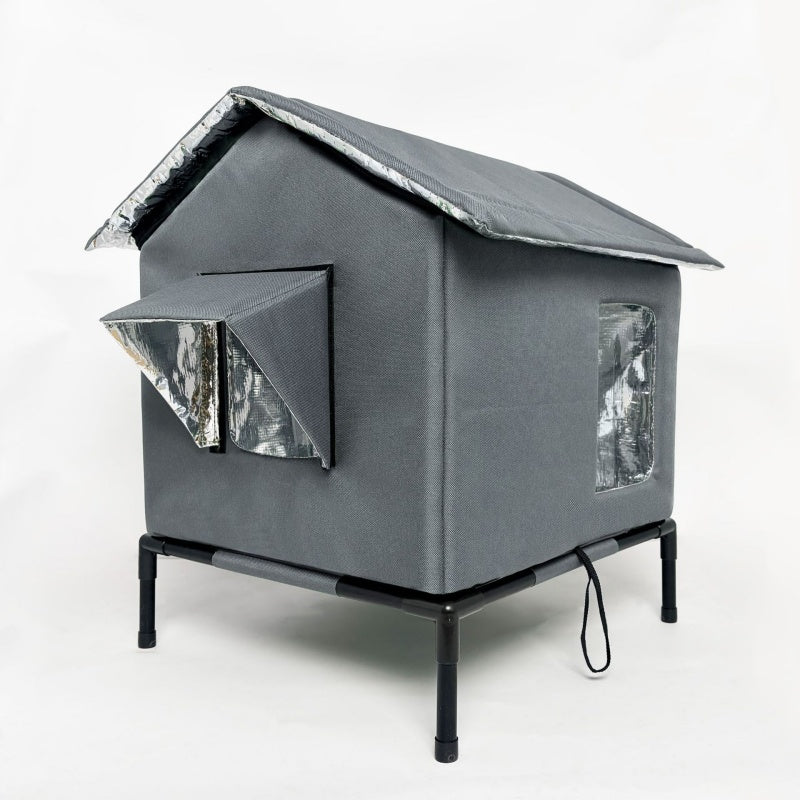 ⏰🔥LIMITED TIME 50% OFF! 🐈 All-Weather Elevated Outdoor Cat House – Waterproof, Insulated & Foldable for Cozy Comfort 🌧️✨~~~~~