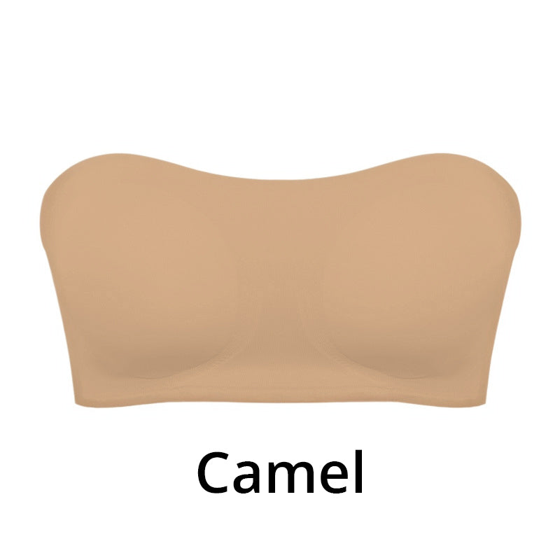 Women's Strapless Wireless Bra with Side Closure