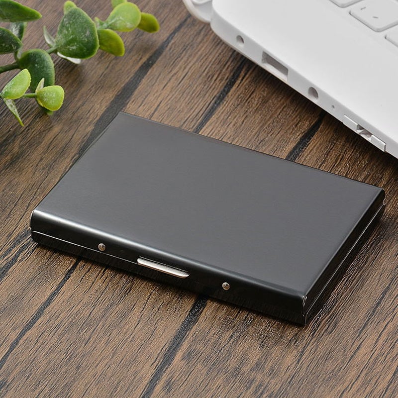 💸 Save More Today - ⚡📇RFID Blocking Card Holder – Slim Stainless Steel Wallet with 3 Capacity Options