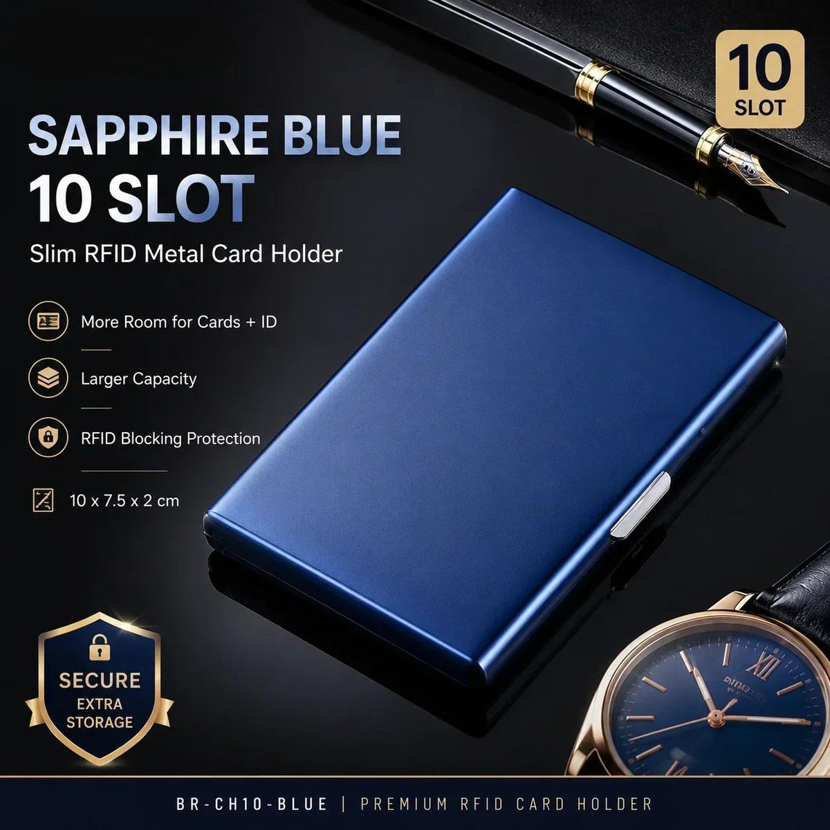 💸 Save More Today - ⚡📇RFID Blocking Card Holder – Slim Stainless Steel Wallet with 3 Capacity Options