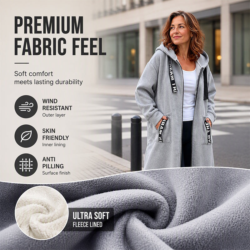 💃Plus Size Women's Hooded Long Sweatshirt