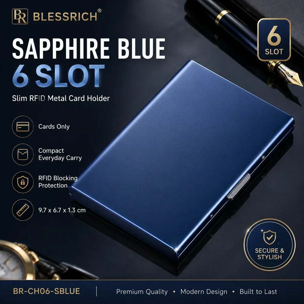 💸 Save More Today - ⚡📇RFID Blocking Card Holder – Slim Stainless Steel Wallet with 3 Capacity Options