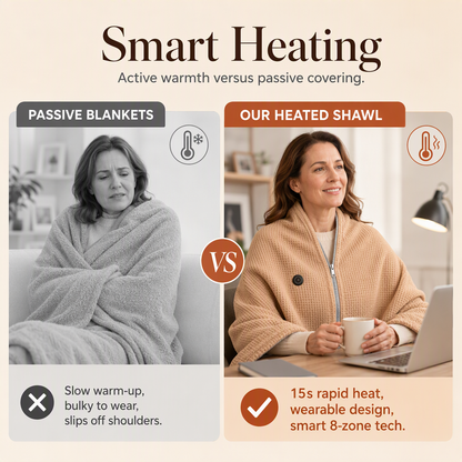 🔥 Christmas Sale — 50% OFF! ❄️ Stay Warm All Winter — Portable Electric Heated Blanket Shawl