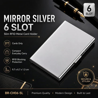 💸 Save More Today - ⚡📇RFID Blocking Card Holder – Slim Stainless Steel Wallet with 3 Capacity Options