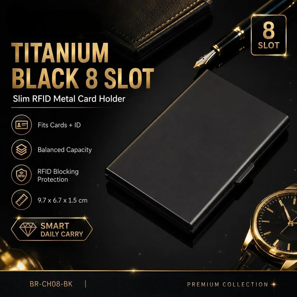 💸 Save More Today - ⚡📇RFID Blocking Card Holder – Slim Stainless Steel Wallet with 3 Capacity Options
