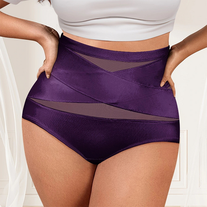 🌸  Special Price 2 for £16.99  ! 🔥🎁Plus-Size High-Waist Cross Tummy Control Panties