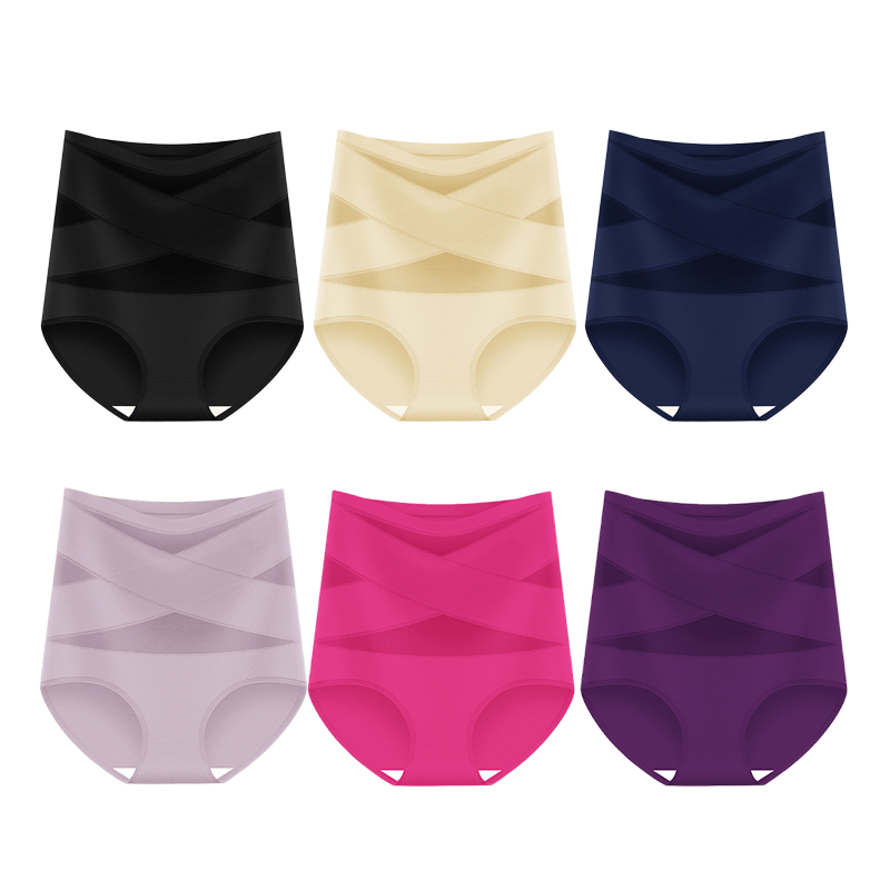 🌸  Special Price 2 for £16.99  ! 🔥🎁Plus-Size High-Waist Cross Tummy Control Panties