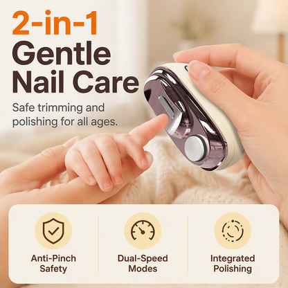 ✂️  50% OFF! 💅 2-in-1 Smart Electric Nail Clipper & Polisher 🌟