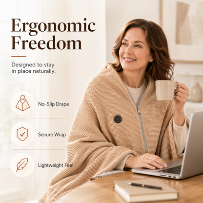 🔥 Christmas Sale — 50% OFF! ❄️ Stay Warm All Winter — Portable Electric Heated Blanket Shawl