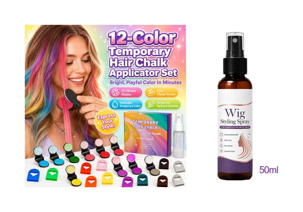 🔥Last Day 57% OFF🌈12-Color Temporary Hair Chalk Applicator Set