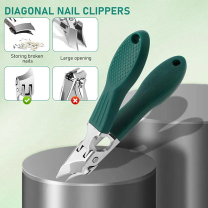 💅 BUY 1 GET 1 FREE! ✨ Eagle Beak Beveled Nail Clippers – Wide Jaws, Ergonomic, Built-In Catcher 🦅
