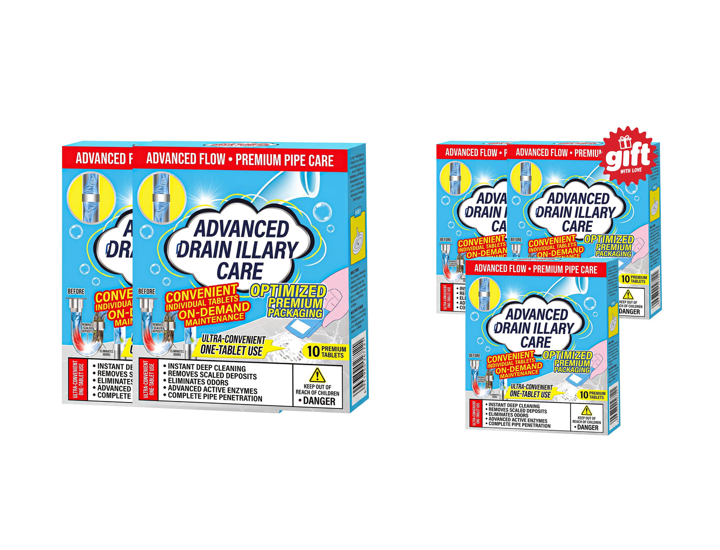 Powerful Cleaning Effervescent Tablets for Pipe