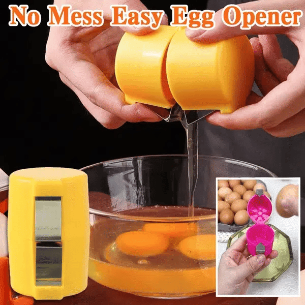 🍳50% OFF NOW ! ✨Quick Egg Cracker Tool – Fast Clean Egg Opener for Kitchen Baking
