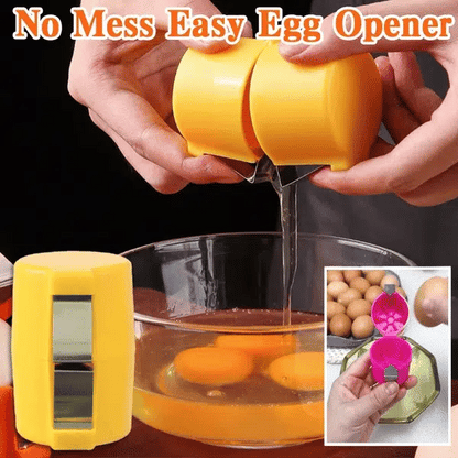 🍳50% OFF NOW ! ✨Quick Egg Cracker Tool – Fast Clean Egg Opener for Kitchen Baking