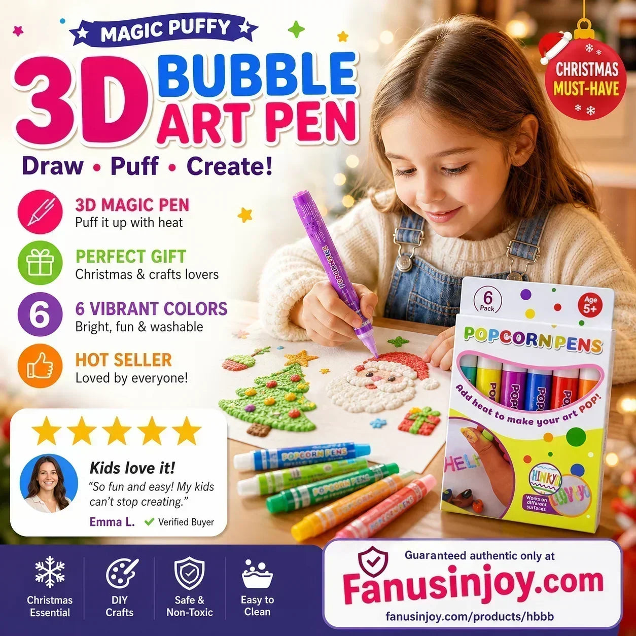 💥Christmas Hot Sale 50% OFF🎁Magic Puffy Pens & Buy 3 Pay 2 🔥
