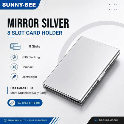 💸 Save More Today - ⚡📇RFID Blocking Card Holder – Slim Stainless Steel Wallet with 3 Capacity Options