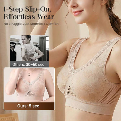 🏆 Last Day Special Price £9.99 ! 💐 Buy One Get One Free 🎁 🌸 Pure Cotton Buttonless Comfy Lifting Bra