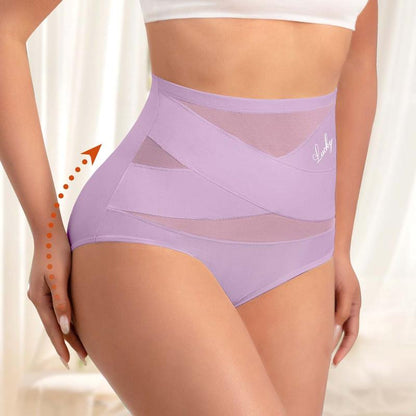 🌸  Special Price £16.99 ! 🔥Buy 1 Get 1 Free🎁Plus-Size High-Waist Cross Tummy Control Panties