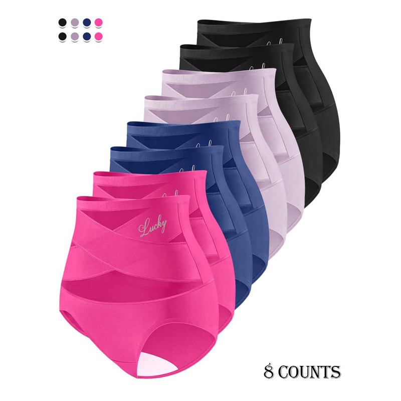 🌸  Special Price 2 for £16.99  ! 🔥Buy 1 Get 1 Free🎁Plus-Size High-Waist Cross Tummy Control Panties
