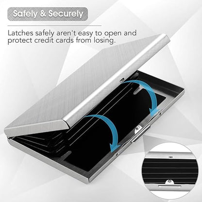 💸 Save More Today - ⚡📇RFID Blocking Card Holder – Slim Stainless Steel Wallet with 3 Capacity Options