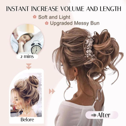 BUY 1 GET 1 FREE+Small gifts!🎁 Effortless Messy Bun Scrunchie – Instant Volume & Curls