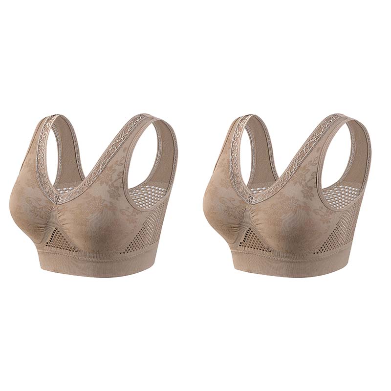 🏆 Last Day Special Price £9.99 ! 💐 Buy One Get One Free 🎁 🌸 Pure Cotton Buttonless Comfy Lifting Bra