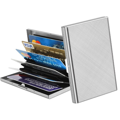💸 Save More Today - ⚡📇RFID Blocking Card Holder – Slim Stainless Steel Wallet with 3 Capacity Options