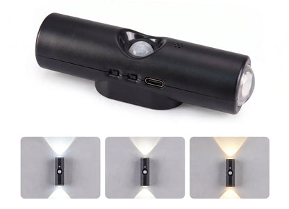 Smart LED Motion Sensor Night Light, Dimmable RGB Color Changing Wall Lamp, USB Rechargeable Gradient Magnetic Stick-on Ambient Light for Bedroom, Hallway, Entryway Home Lighting Decor Accessories