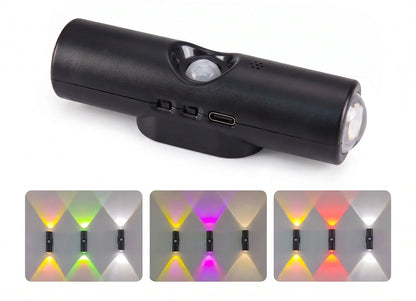 Smart LED Motion Sensor Night Light, Dimmable RGB Color Changing Wall Lamp, USB Rechargeable Gradient Magnetic Stick-on Ambient Light for Bedroom, Hallway, Entryway Home Lighting Decor Accessories