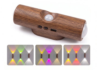Smart LED Motion Sensor Night Light, Dimmable RGB Color Changing Wall Lamp, USB Rechargeable Gradient Magnetic Stick-on Ambient Light for Bedroom, Hallway, Entryway Home Lighting Decor Accessories