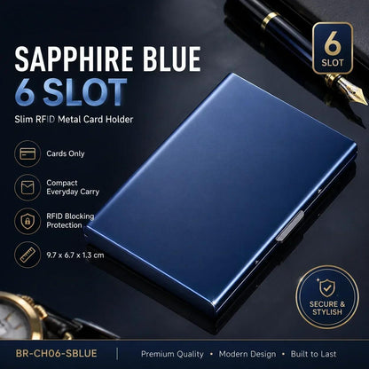 💸 Save More Today - ⚡📇RFID Blocking Card Holder – Slim Stainless Steel Wallet with 3 Capacity Options
