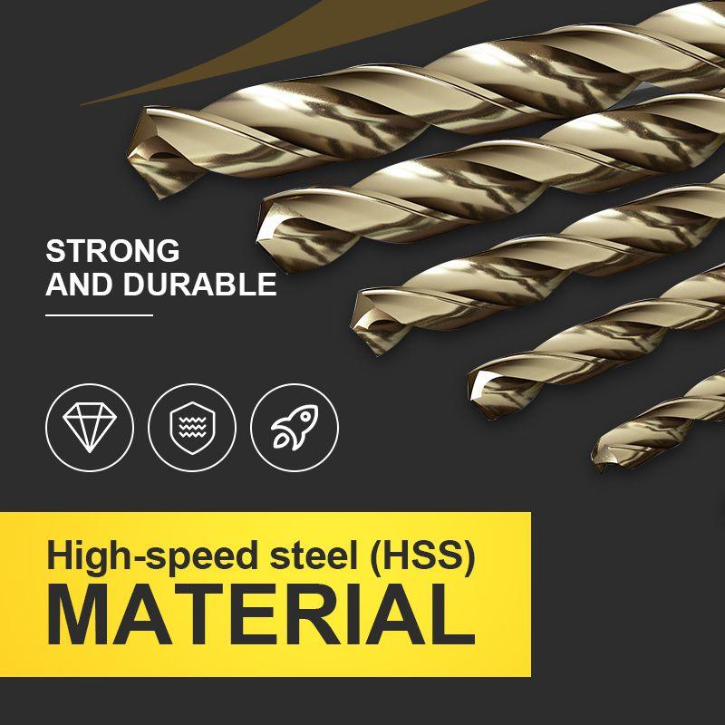 🔧50% OFF NOW ! ⚙️99Pcs Titanium Coated Drill Bit Set, High Hardness Multi-Size Drilling Bits for Wood Metal Plastic Electronics