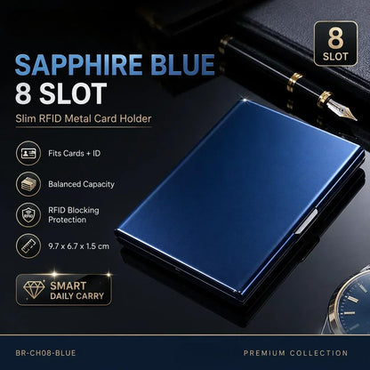 💸 Save More Today - ⚡📇RFID Blocking Card Holder – Slim Stainless Steel Wallet with 3 Capacity Options