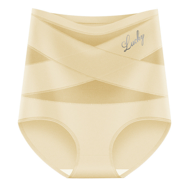 🌸  Special Price £16.99 ! 🔥Buy 1 Get 1 Free🎁Plus-Size High-Waist Cross Tummy Control Panties