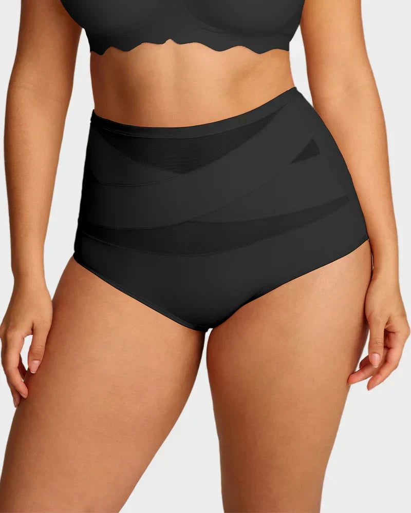 🌸  Special Price £16.99 ! 🔥Buy 1 Get 1 Free🎁Plus-Size High-Waist Cross Tummy Control Panties