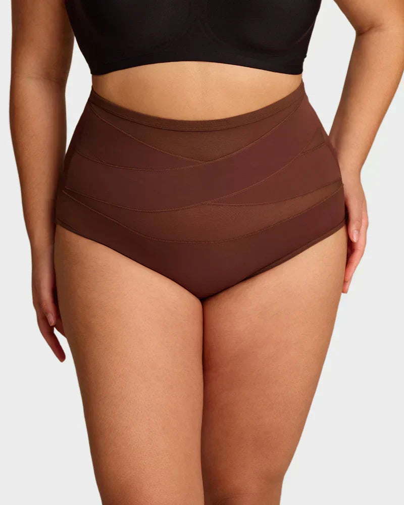 🌸  Special Price £16.99 ! 🔥Buy 1 Get 1 Free🎁Plus-Size High-Waist Cross Tummy Control Panties