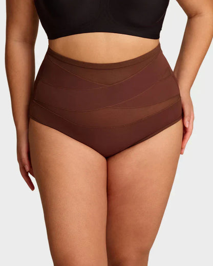 🌸  Special Price £16.99 ! 🔥Buy 1 Get 1 Free🎁Plus-Size High-Waist Cross Tummy Control Panties