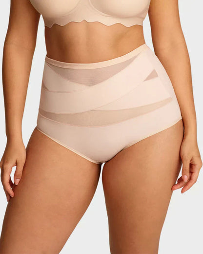 🌸  Special Price 2 for £16.99  ! 🔥Buy 1 Get 1 Free🎁Plus-Size High-Waist Cross Tummy Control Panties