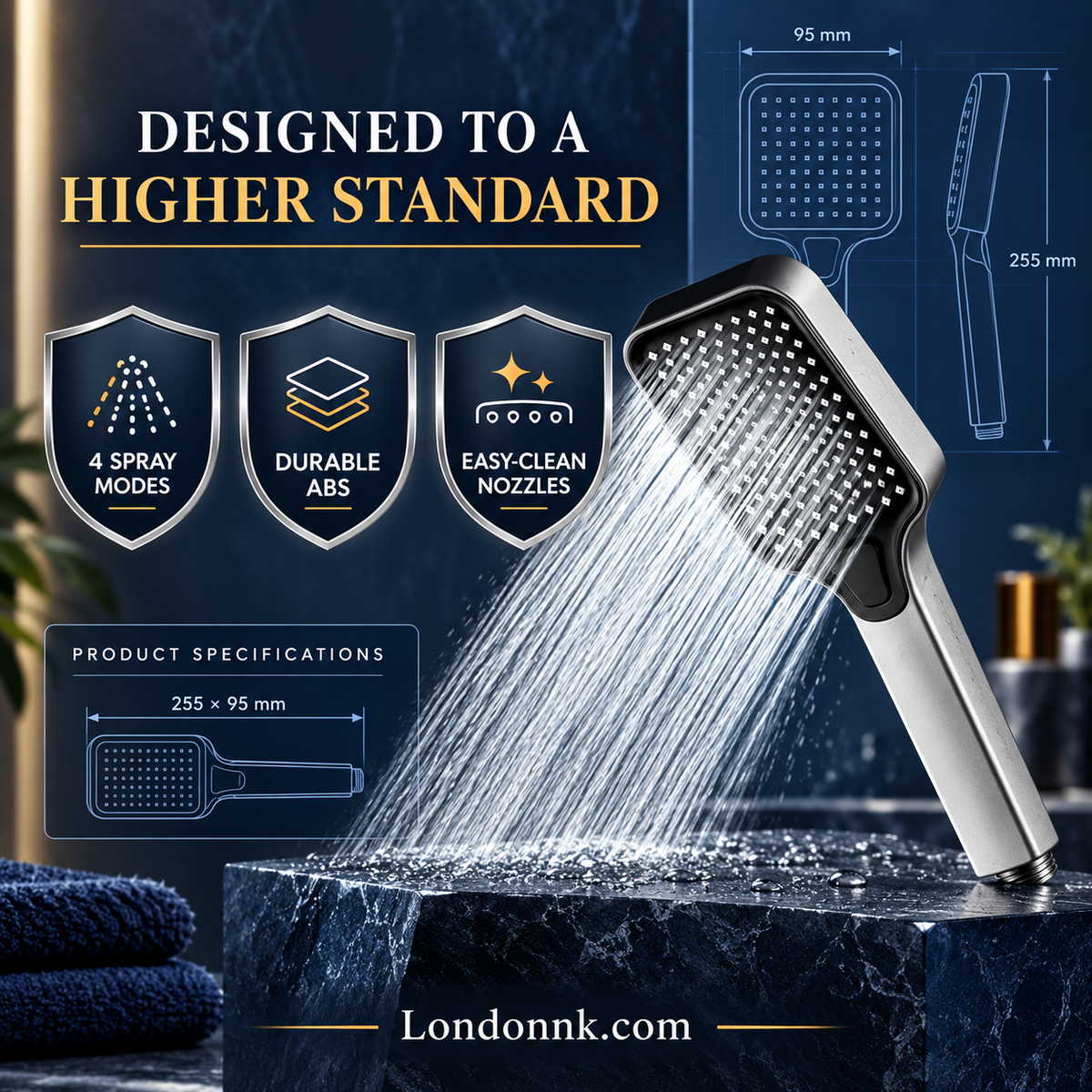 ⏰Last Day Special Price ￡9.99!!⏰🚿 High-Boost Shower Head – Powerful Water Flow & Spa-Like Comfort ✨