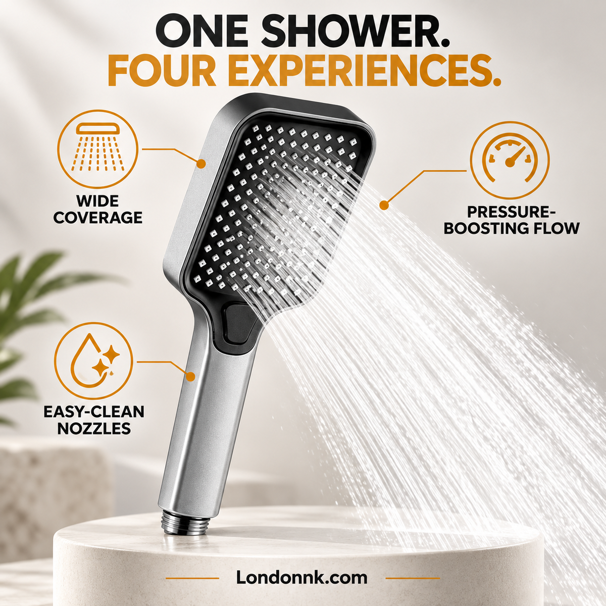 ⏰Last Day Special Price ￡9.99!!⏰🚿 High-Boost Shower Head – Powerful Water Flow & Spa-Like Comfort ✨