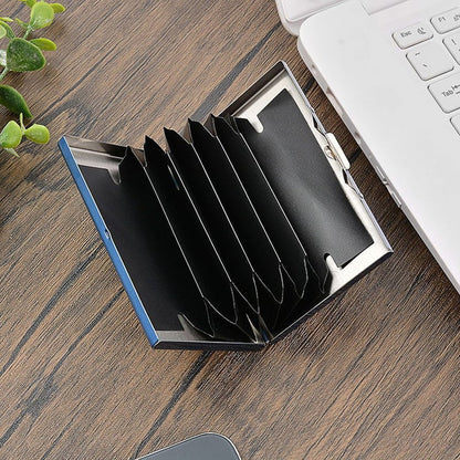 💸 Save More Today - ⚡📇RFID Blocking Card Holder – Slim Stainless Steel Wallet with 3 Capacity Options