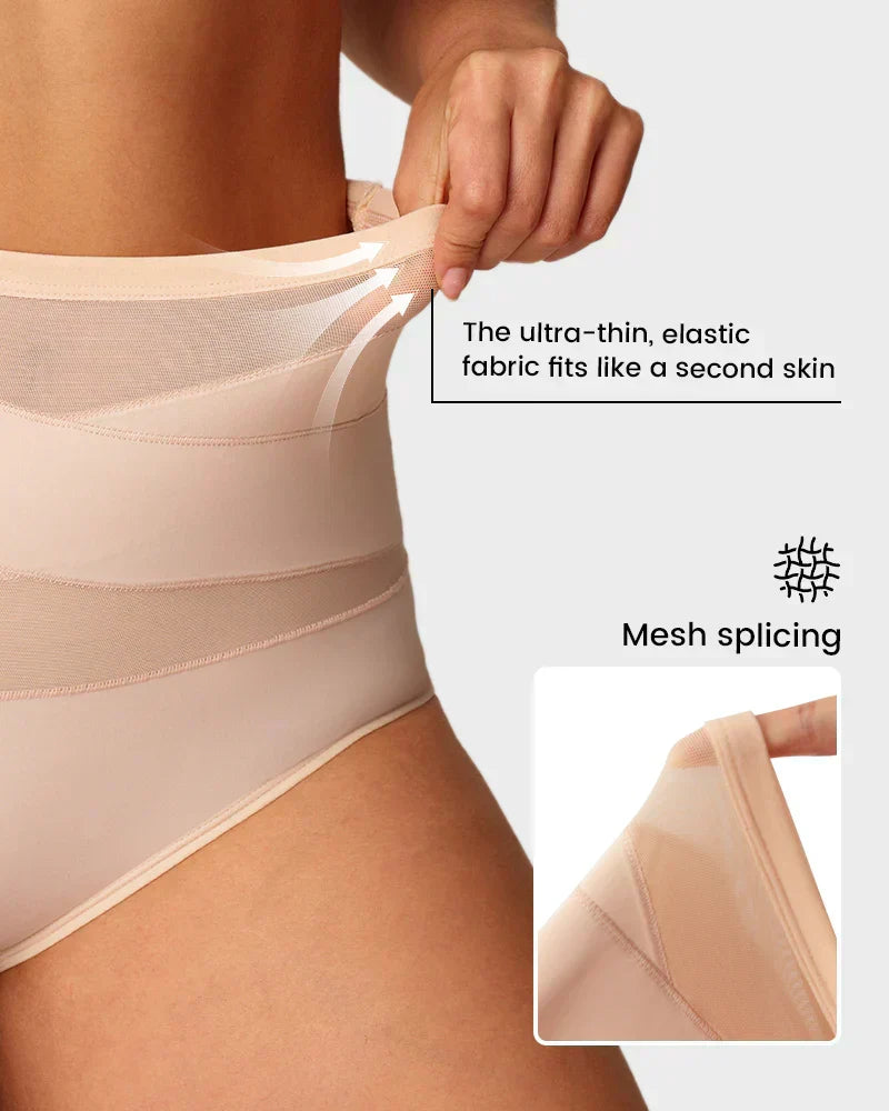 🌸  Special Price 2 for £16.99  ! 🔥Buy 1 Get 1 Free🎁Plus-Size High-Waist Cross Tummy Control Panties
