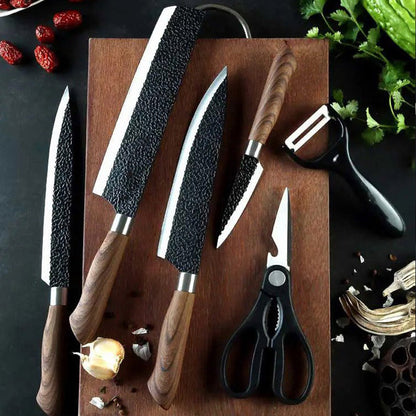 【📦  50% OFF】🔪🔥 Professional stainless steel kitchen knife set – 6 pieces, sharp & durable