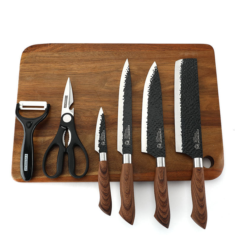 【📦  50% OFF】🔪🔥 Professional stainless steel kitchen knife set – 6 pieces, sharp & durable