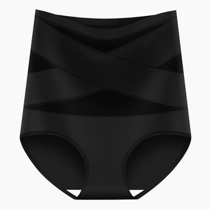 🌸  Special Price £16.99 ! 🔥Buy 1 Get 1 Free🎁Plus-Size High-Waist Cross Tummy Control Panties