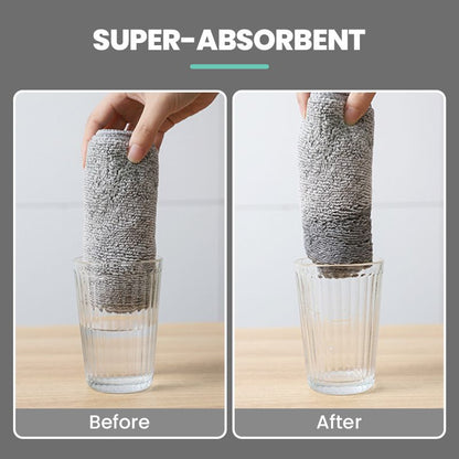 Bamboo Charcoal Microfiber Cleaning Rag — Perfect for Kitchen Cleaning