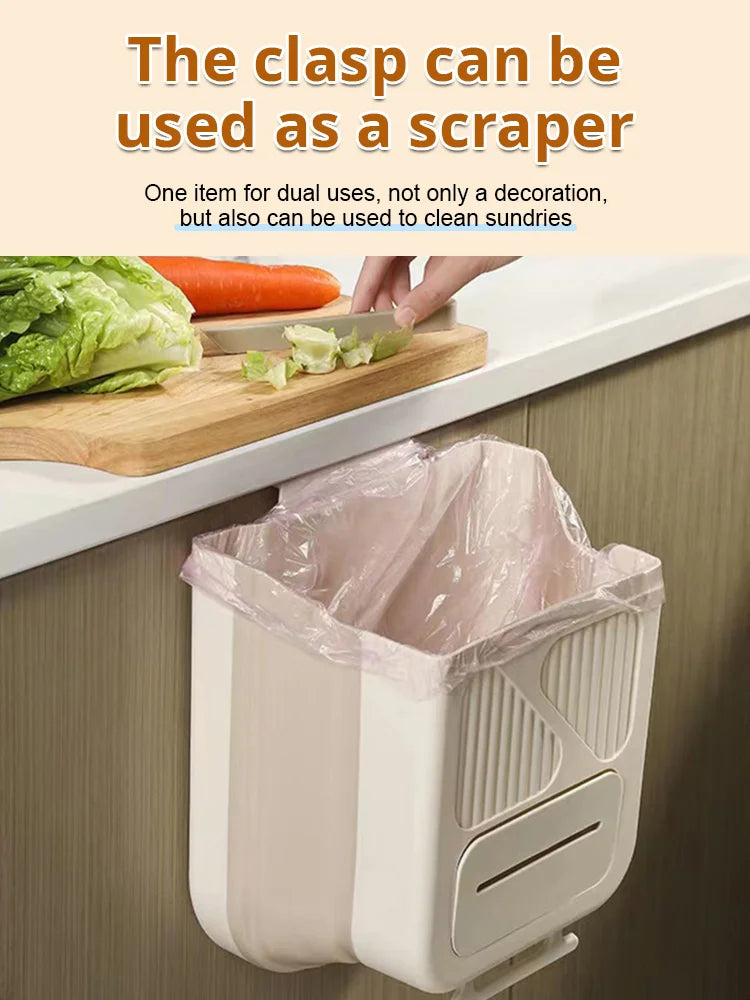 🏆Surprise Price: Only £10.99!!!⏰Foldable Hanging Trash Can – Space Saving, Leak Proof & Easy to Clean🧼